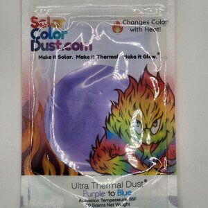 New, Purple to Blue Solar Color Dust Thermal Dust 10 Gram Pouch